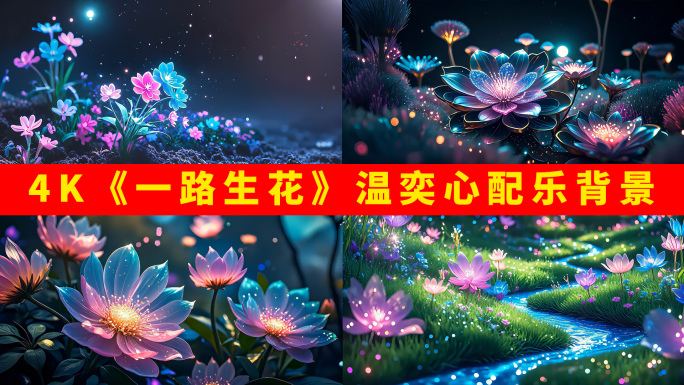 4k《一路生花》温奕心配乐背景