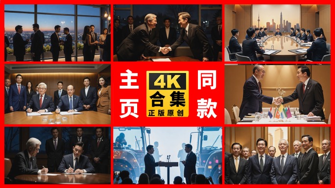 高端商务国际合作企业签约仪式中外交流讨论