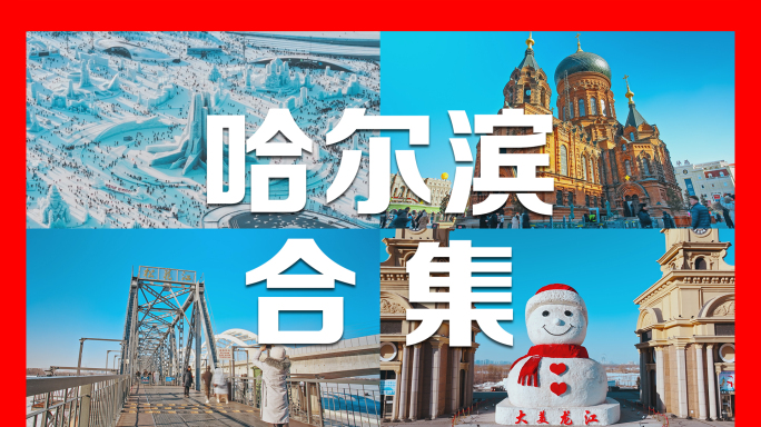 哈尔滨城市地标航拍及延时合集