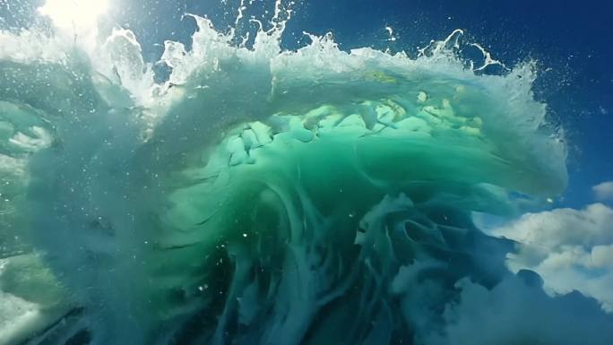 大海海洋航拍海浪升格海鸥海面海上日出海滩