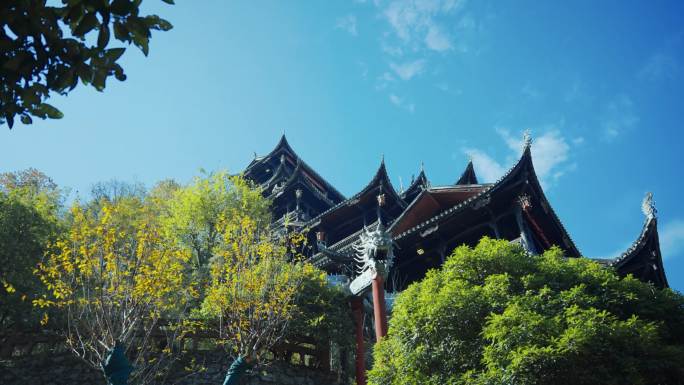 4K湘西土司城 印象湘西 古建筑群风貌