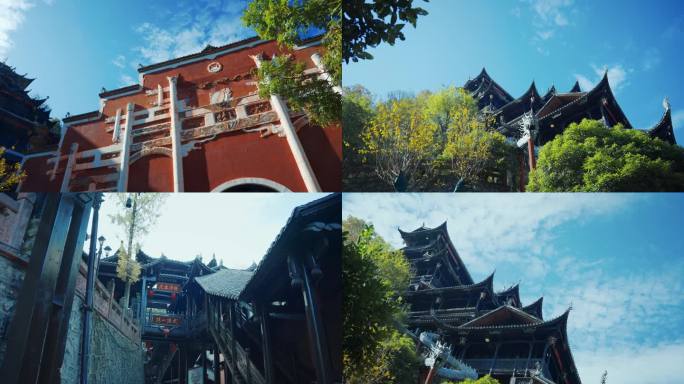 4K湘西土司城 印象湘西 古建筑群风貌