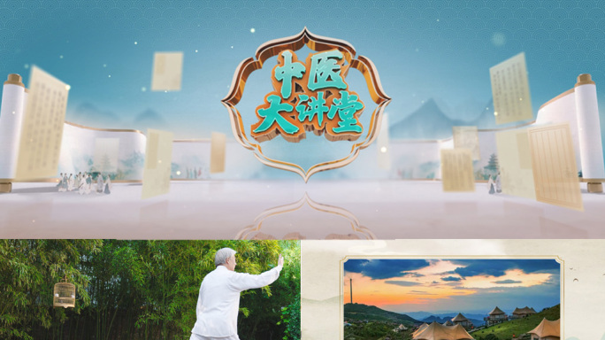 中国风国潮国风花字中医传统文化节目导视