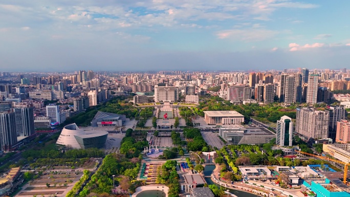 东莞中心广场市政广场-延时航拍1