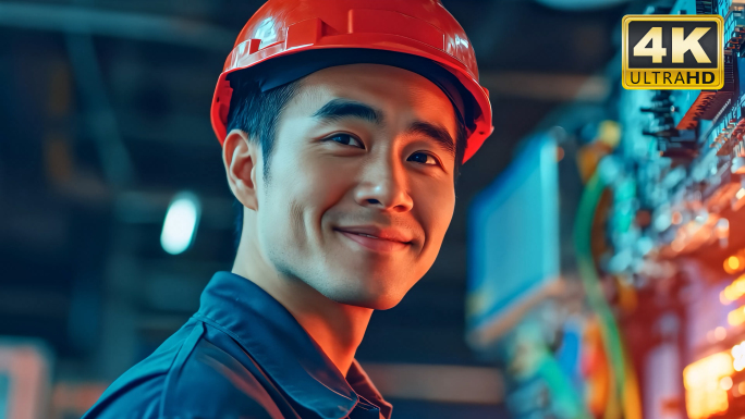 维修工微笑快乐笑脸开心笑容自信特写1