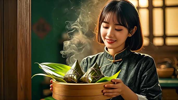 端午节素材合集 粽子 挂艾草与菖蒲赛龙舟