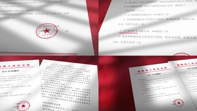 23款红头文件展示 红色光影质感