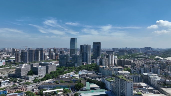 城市天际线鸟瞰