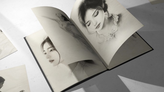 相册作品集 画册翻书 书籍翻页