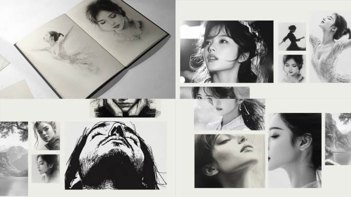 相册作品集 画册翻书 书籍翻页