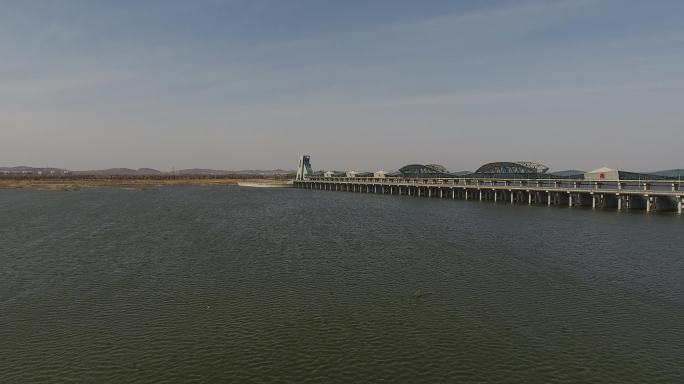 沂河大桥水闸桥梁景观大坝