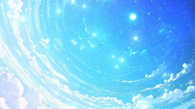 漫画天空云宫崎骏手绘演唱会背景03