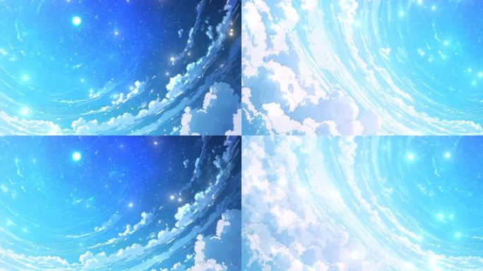 漫画天空云宫崎骏手绘演唱会背景03