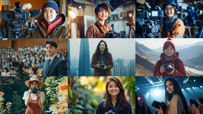 摄影师微笑快乐笑脸开心笑容自信特写2