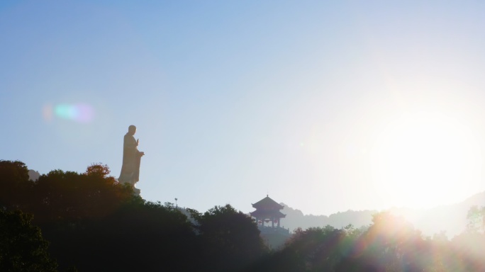 佛像日出 佛像月亮 佛像星空 佛像流星