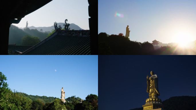 佛像日出 佛像月亮 佛像星空 佛像流星