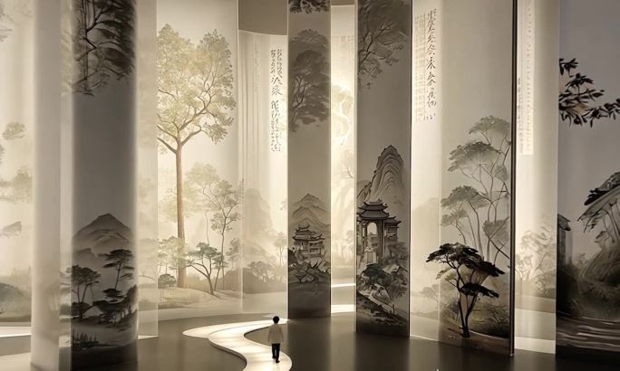 水墨画风中的东方意境