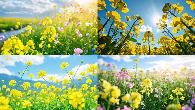 金灿灿的油菜花田
