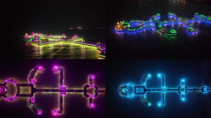 海南文昌海上图书馆夜景
