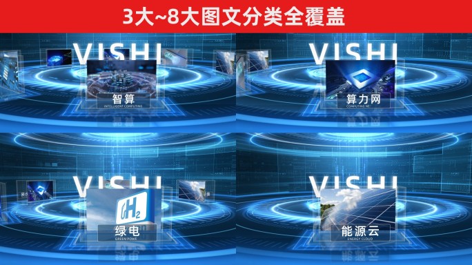 科技感企业旋转图文介绍模板