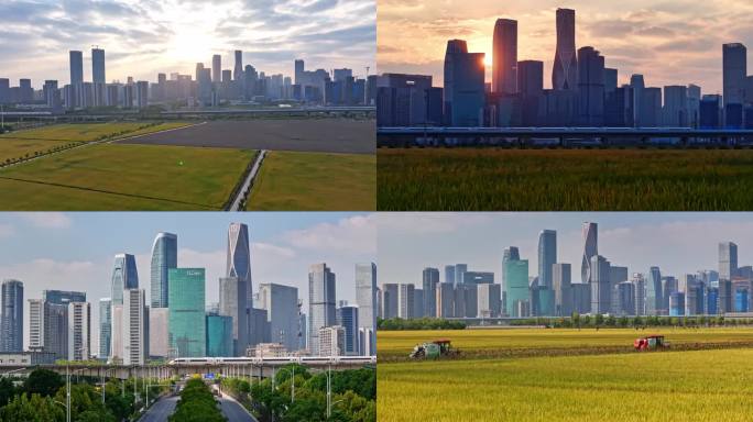 2025杭州市世纪城高铁穿过高楼航拍4k
