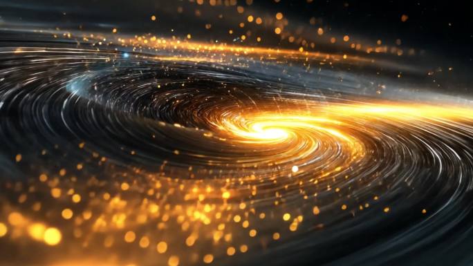 片头 宇宙黑洞吞噬星系 时空扭曲星云旋涡