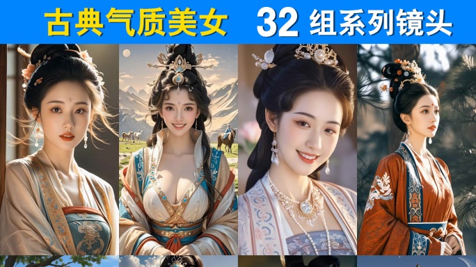 4k古典美女汉服 温婉动人