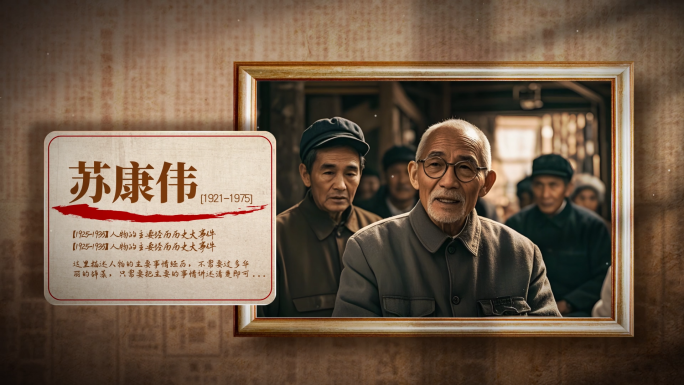怀旧复古历史人物老照片介绍ae模板