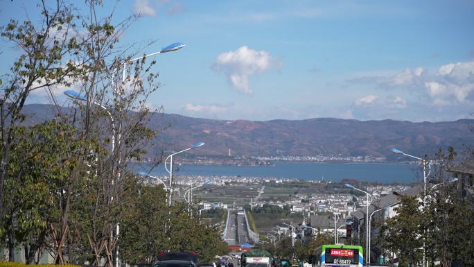 湖光山色城市风光