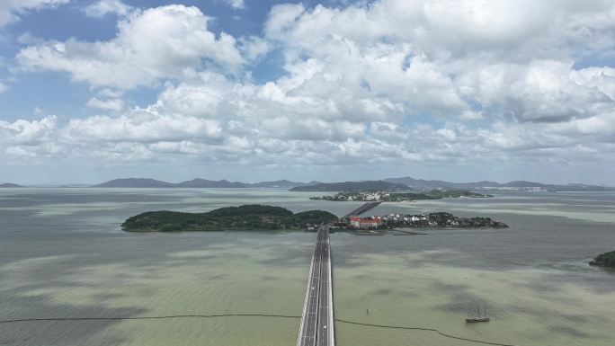 西山太湖大桥延时航拍