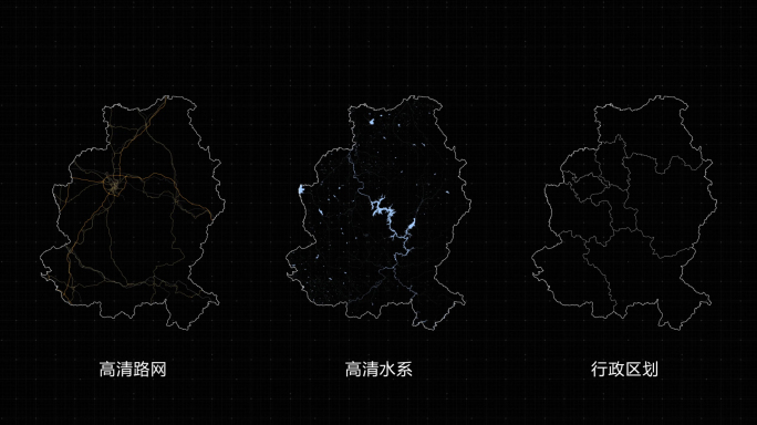 吉林市地图交通路线吉林地图AE模板
