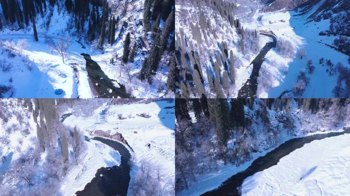 两段库尔德宁冬季航拍视频