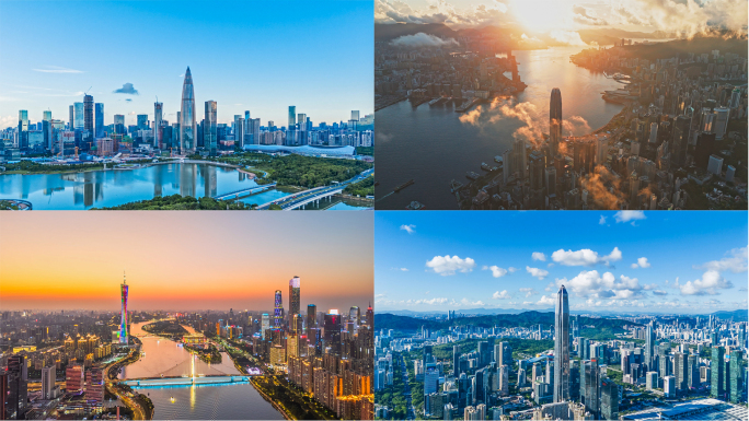 粤港澳大湾区航拍延时合集