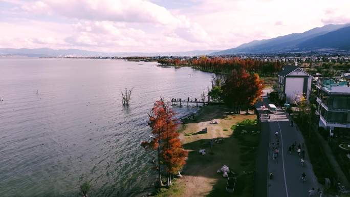 两段大理洱海航拍视频