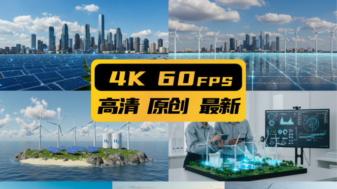 4K新能源光伏系统风能太阳能氢能合集