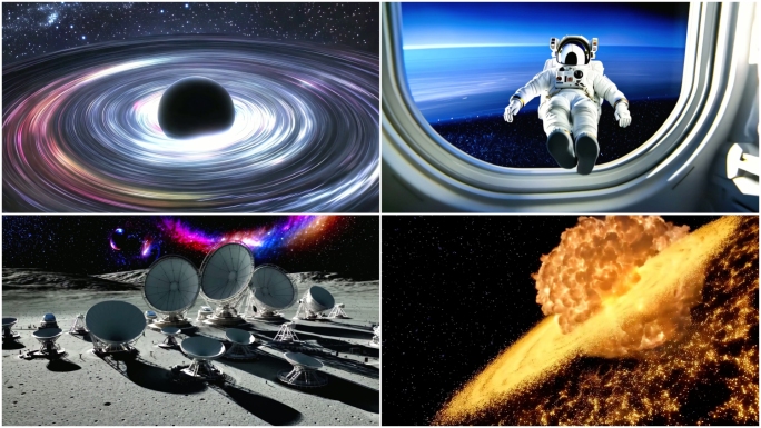 宇宙宇宙大爆炸宇宙飞船空间站震撼大气开场