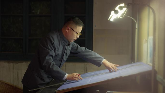 六十年代设计师手绘图纸