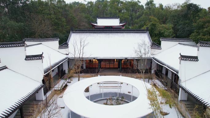 岳阳城市宣传片雪景城市风光