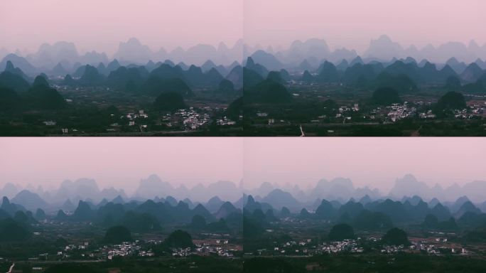 两段广西喀斯特地貌航拍视频