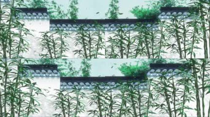 竹林掩映下的中式庭院
