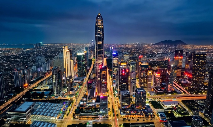 航拍深圳城市风光