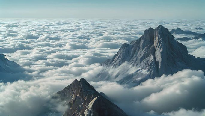 云海雪山壮丽风光