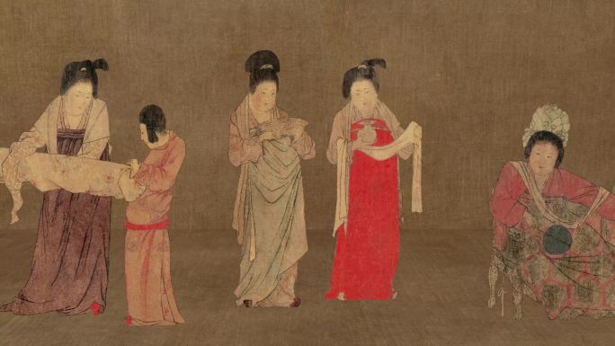 挥扇仕女图-4K视频