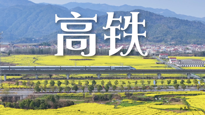 中国高铁动车 高铁油菜花 复兴号