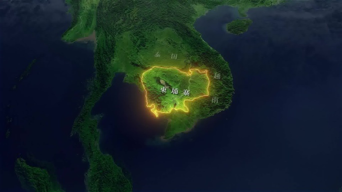 柬埔寨地形图