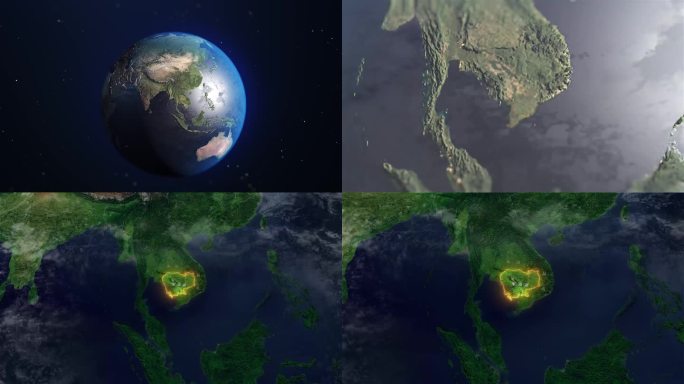 柬埔寨地形图
