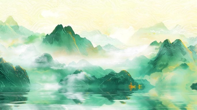 国风意境水墨山水