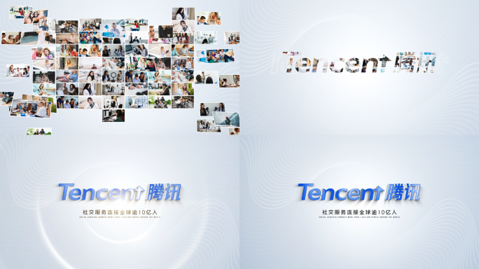 创意图片汇聚图片墙LOGO演绎