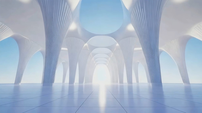 未来创意概念艺术建筑空间