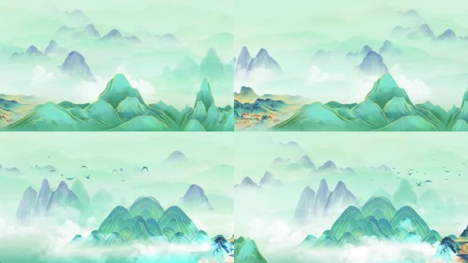34-2 青山绿水 水墨青绿山水意境
